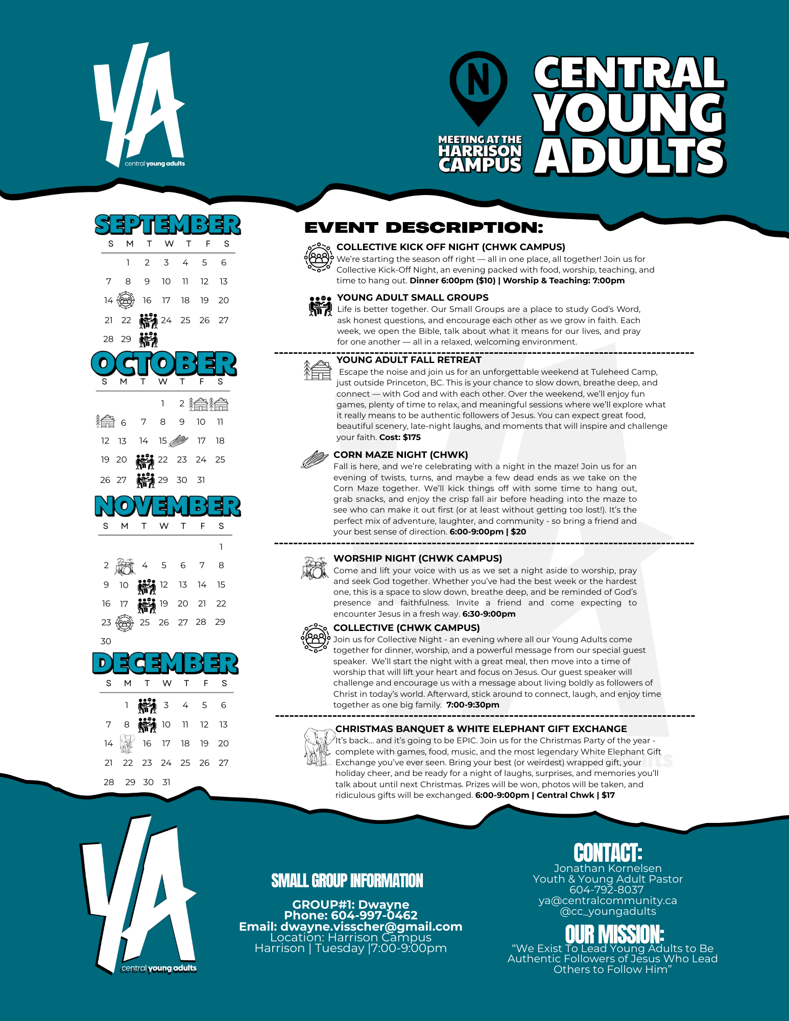 YA North Calendar - Fall 2025